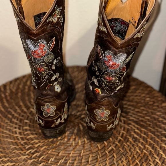 Embroidered Leather Cowboy Boots Old Gringo Bonnie - Picture 6 of 11